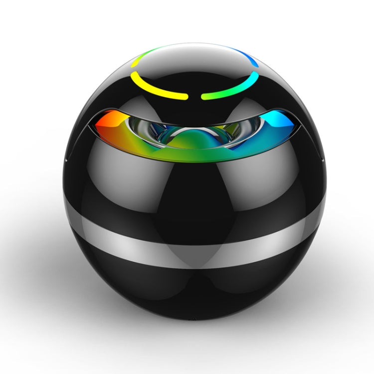 GS009 Bluetooth 4.2 Round Ball Small Speaker With Colorful Light Support TF Card / FM