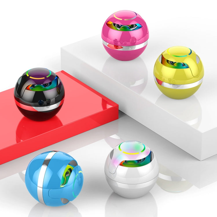 GS009 Bluetooth 4.2 Round Ball Small Speaker With Colorful Light Support TF Card / FM