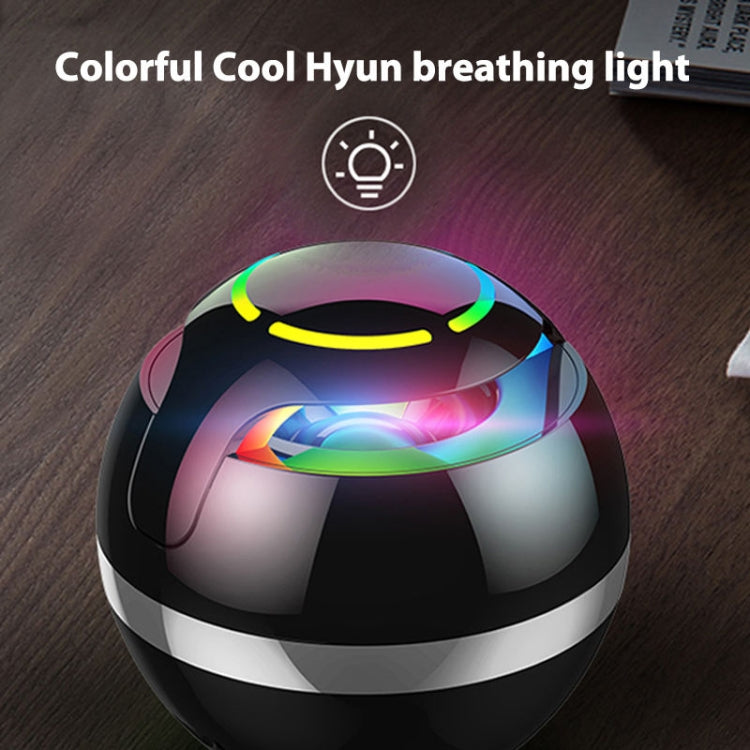 GS009 Bluetooth 4.2 Round Ball Small Speaker With Colorful Light Support TF Card / FM