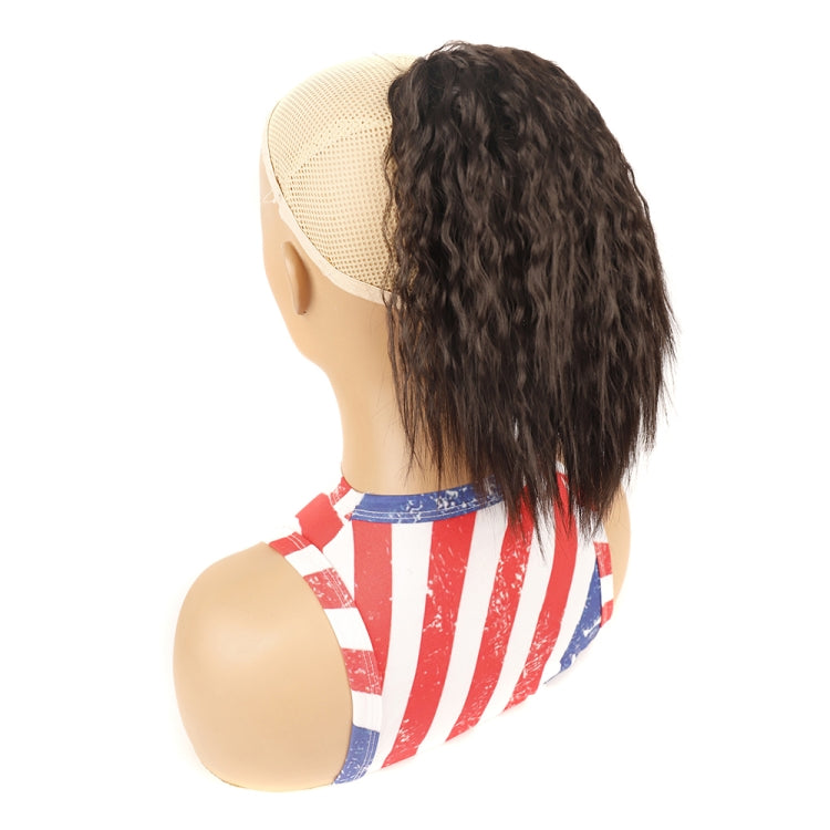 LS868 Drawstring Fixed Corn Perm Curly Wig Fluffy Short Ponytail Wigs, Color: 4