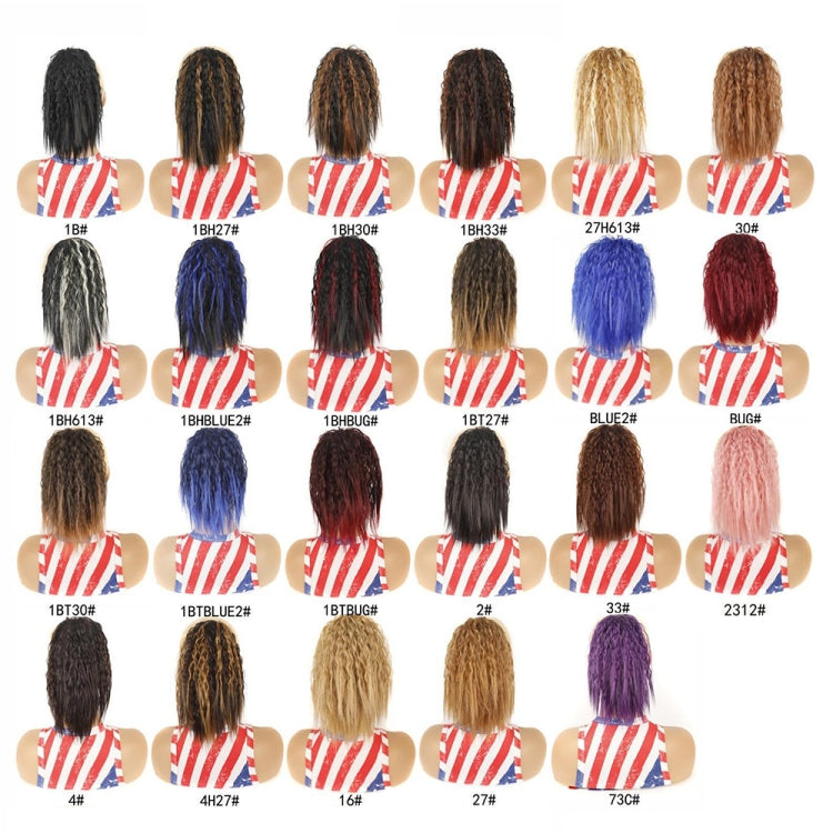 LS868 Drawstring Fixed Corn Perm Curly Wig Fluffy Short Ponytail Wigs, Color: 2312