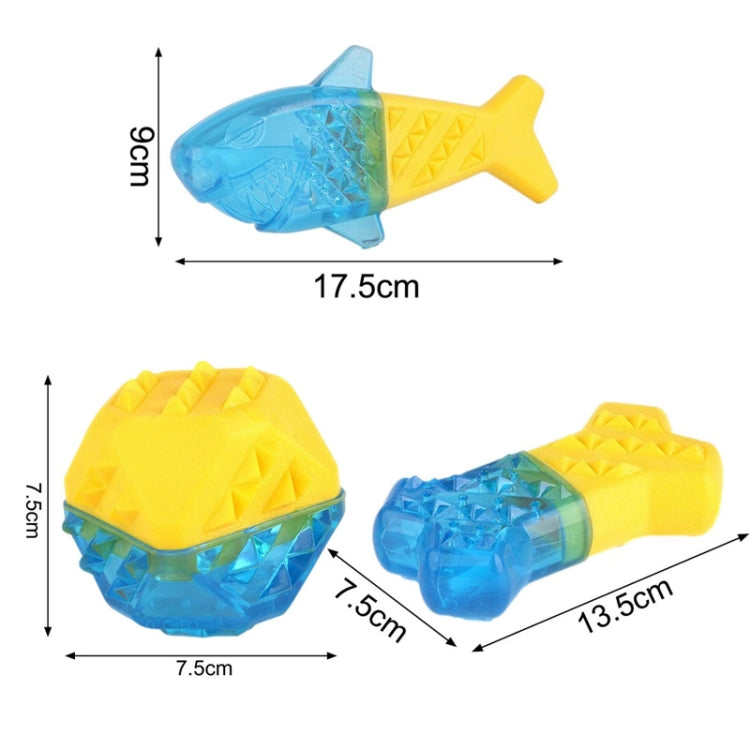 2pcs  Frozen Bone Toys Pet Dog Teeth Grinding TPR Toys, Specification: Small Fish