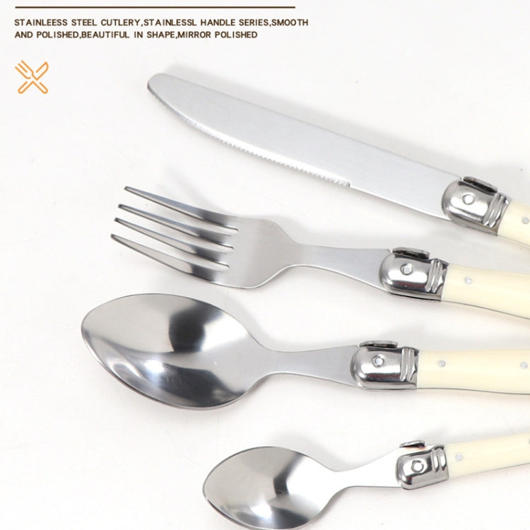 Stainless Steel Knife Fork Spoon Set Plastic Handle Western Tableware, Specification: 6 Knives