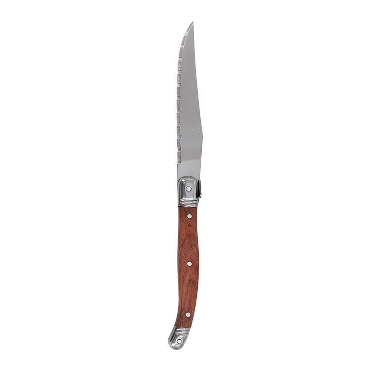 Rosewood Handle Stainless Steel Knife and Fork Cutlery,Spec: 1 Knife