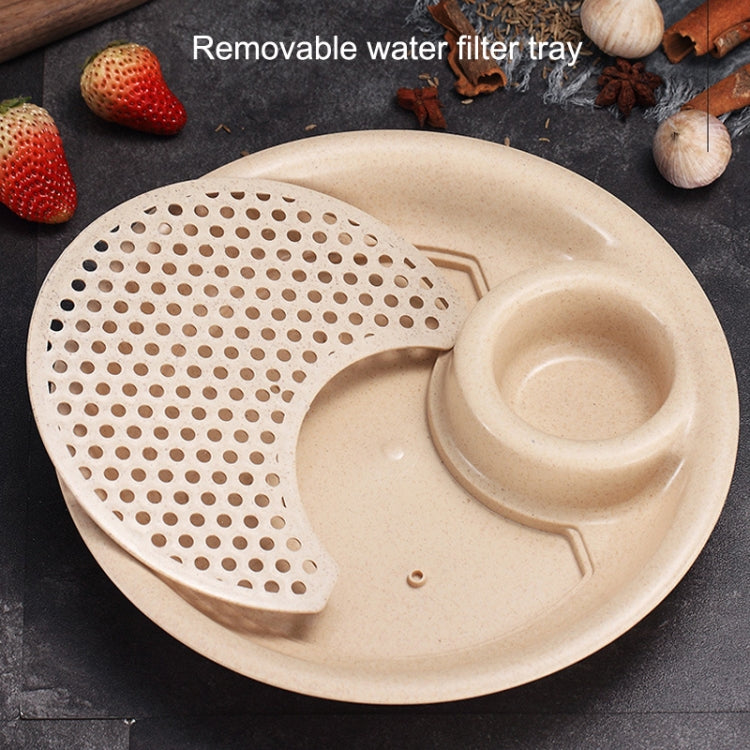 10pcs With Flavour Dish Dumpling Plate Wheat Straw Double Layer Drain Dish