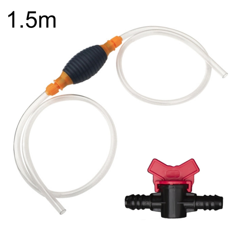 2pcs Manual Gasoline Oil Sucker Water Deflector, Specification: 1.5m+Flow Valve