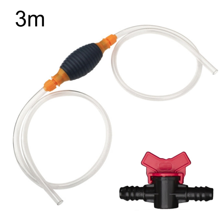 2pcs Manual Gasoline Oil Sucker Water Deflector, Specification: 3m+Flow Valve