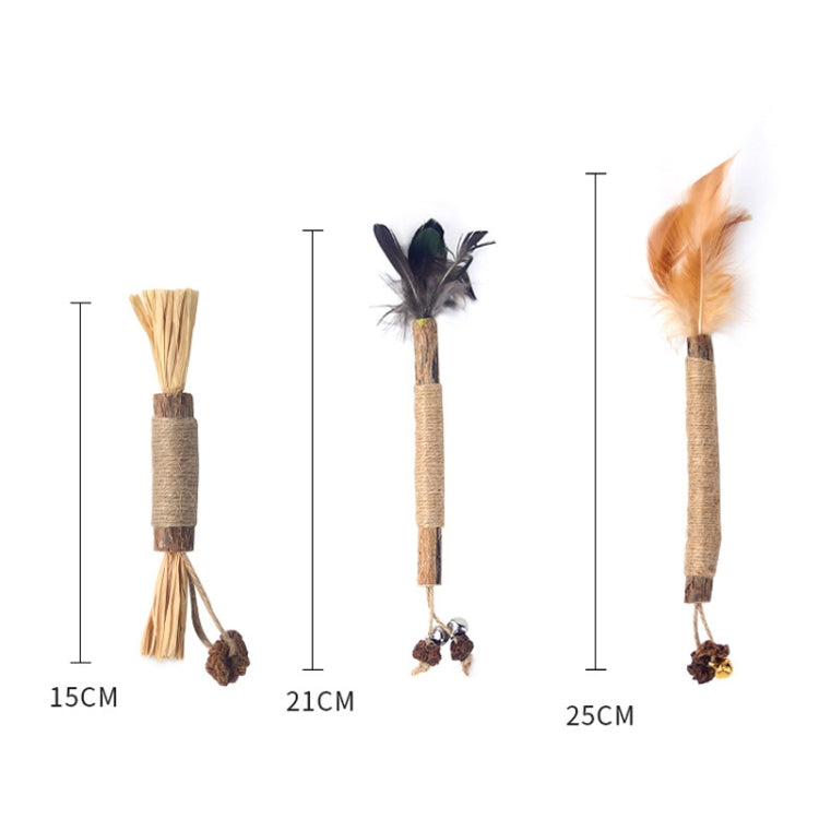 5pcs Cat Teething Stick Toy Teeth Cleaning Catnip Teasing Stick