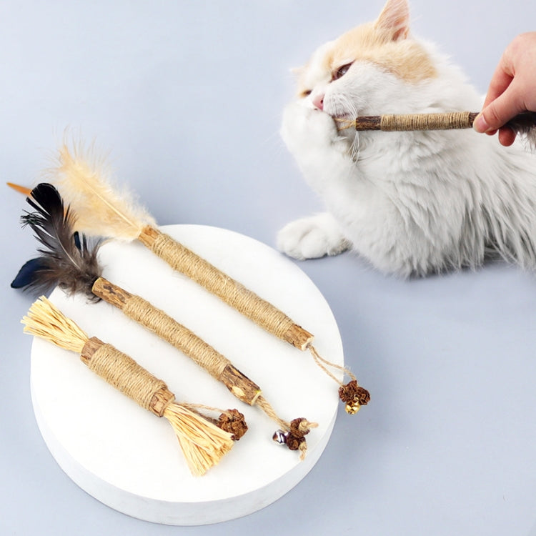 5pcs Cat Teething Stick Toy Teeth Cleaning Catnip Teasing Stick