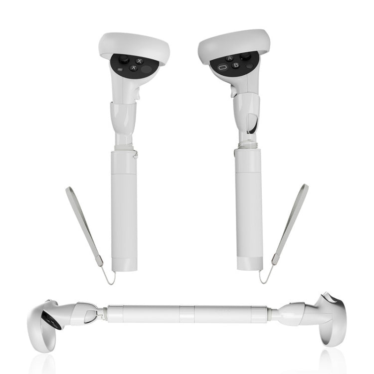 For Meta Quest Pro VR Glasses Golf Game Light Pole Handle Extended Rod(White)