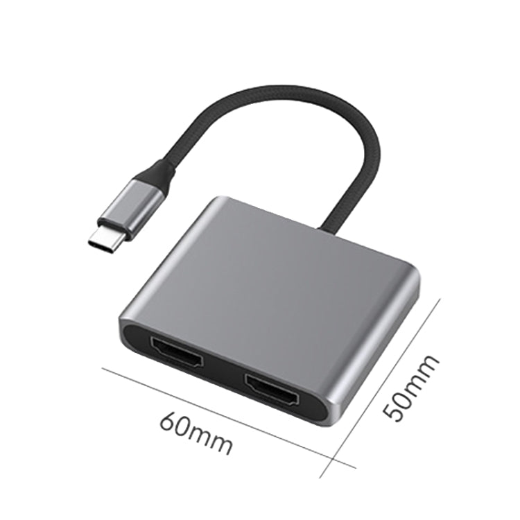 4K60Hz Type-C/USB-C to Dual HDMI Output Converter(HD201)