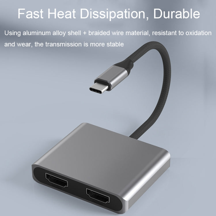 4K60Hz Type-C/USB-C to Dual HDMI Output Converter(HD201)