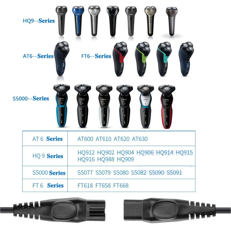3pcs HQ850 8V USB Charging Cable For PHILIPS Shavers HQ915 HQ916 HQ988 HQ909 S5077