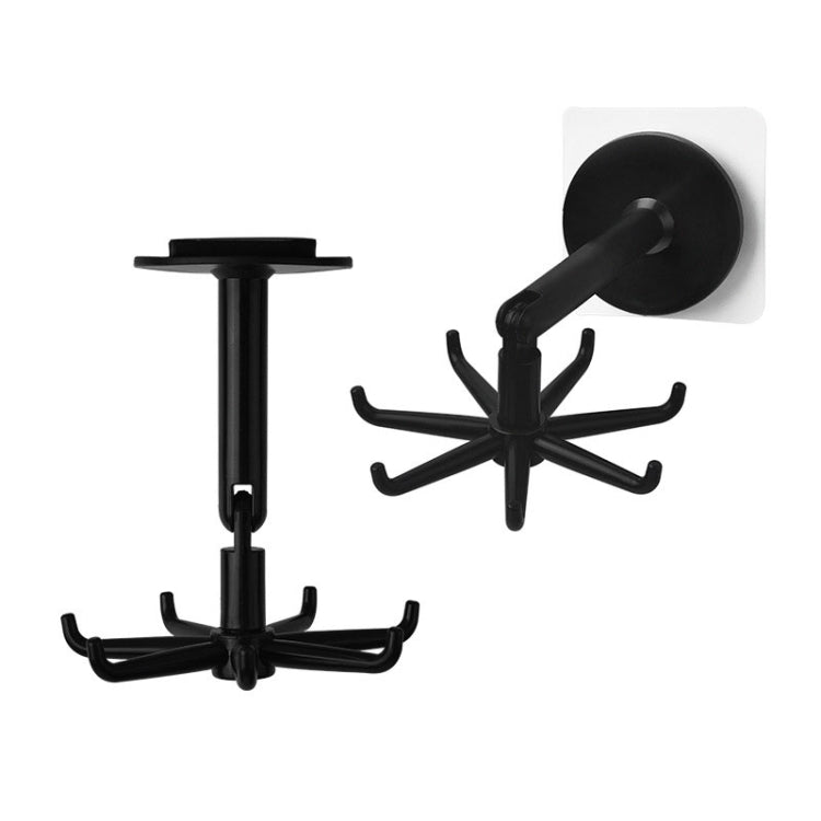 10pcs Multifunctional Rotating 7 Claws Hook Kitchen Storage 360 Degrees Without Trace Hooks