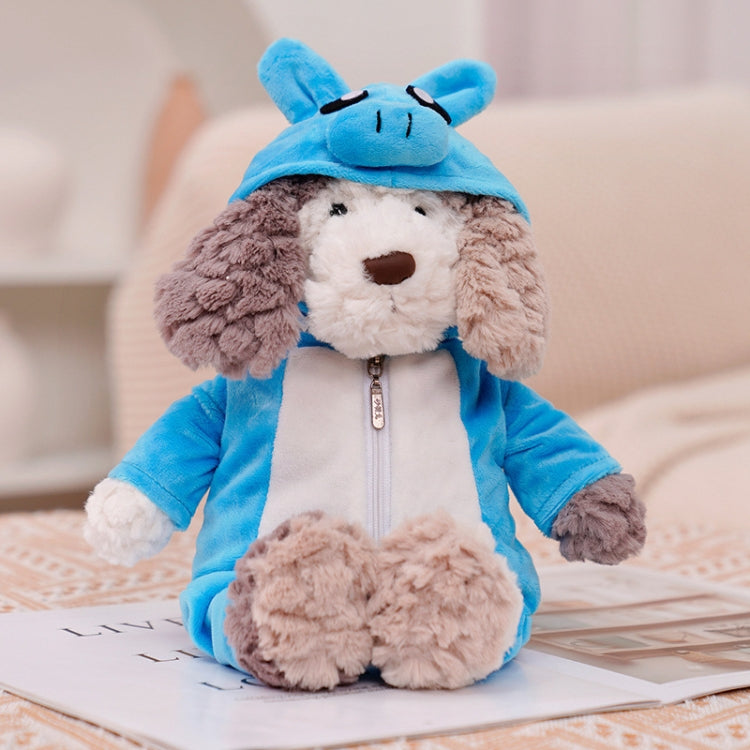 Cute Dressing Teddy Plush Toys Decorative Gift Plush Doll, Color: Blue Jumpsuit
