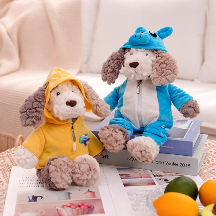 Cute Dressing Teddy Plush Toys Decorative Gift Plush Doll, Color: Blue Jumpsuit
