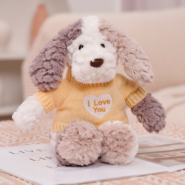 Cute Dressing Teddy Plush Toys Decorative Gift Plush Doll, Color: Yellow Sweater