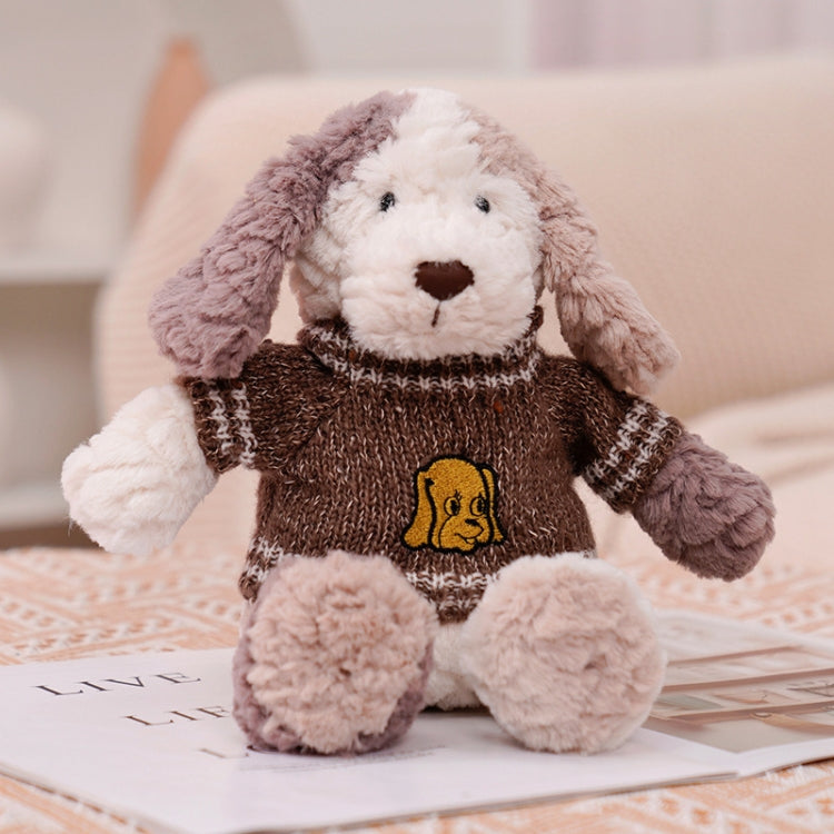 Cute Dressing Teddy Plush Toys Decorative Gift Plush Doll, Color: Coffee Sweater