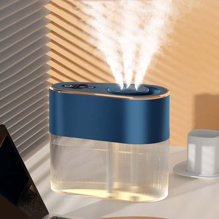 2.2L 3-hole Large Mist Humidifier Night Light Air Purifier USB Plug