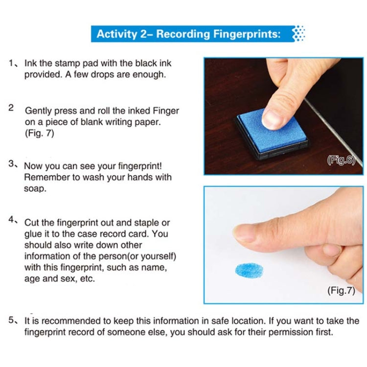 Fingerprint Verification Set Toys Science Experiments Intellectual Toys