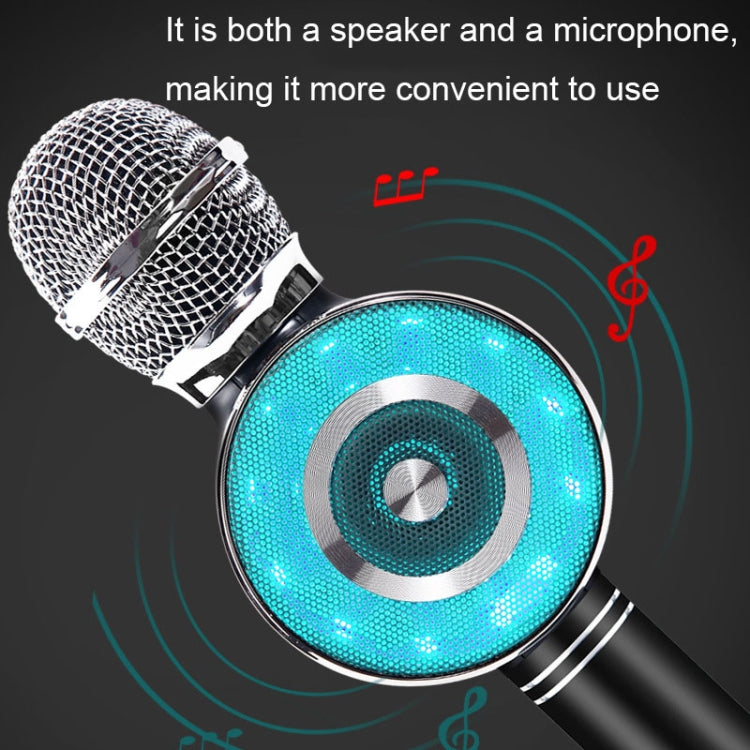 WS-669 Multifunctional RGB Light Effect Wireless Bluetooth Microphone with Audio Function