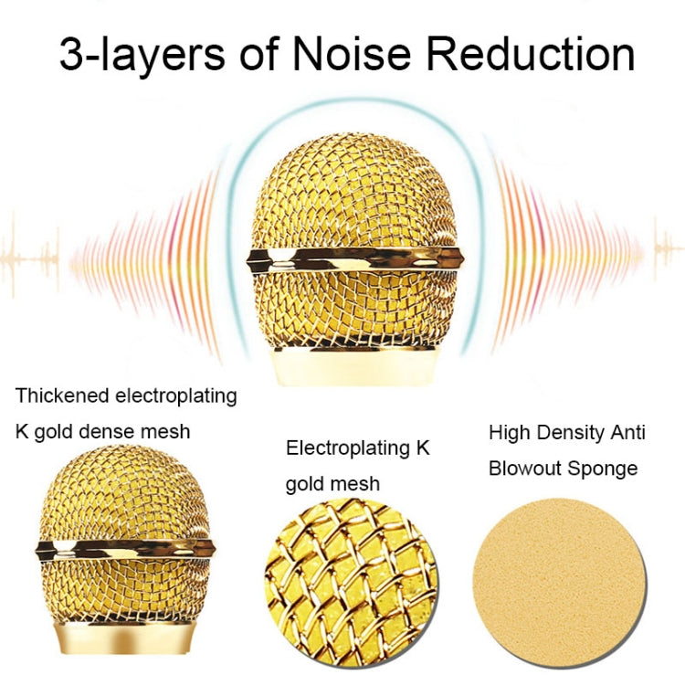 WS-669 Multifunctional RGB Light Effect Wireless Bluetooth Microphone with Audio Function