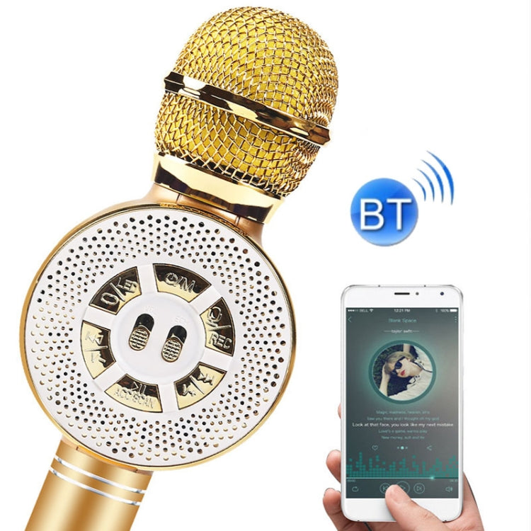 WS-669 Multifunctional RGB Light Effect Wireless Bluetooth Microphone with Audio Function