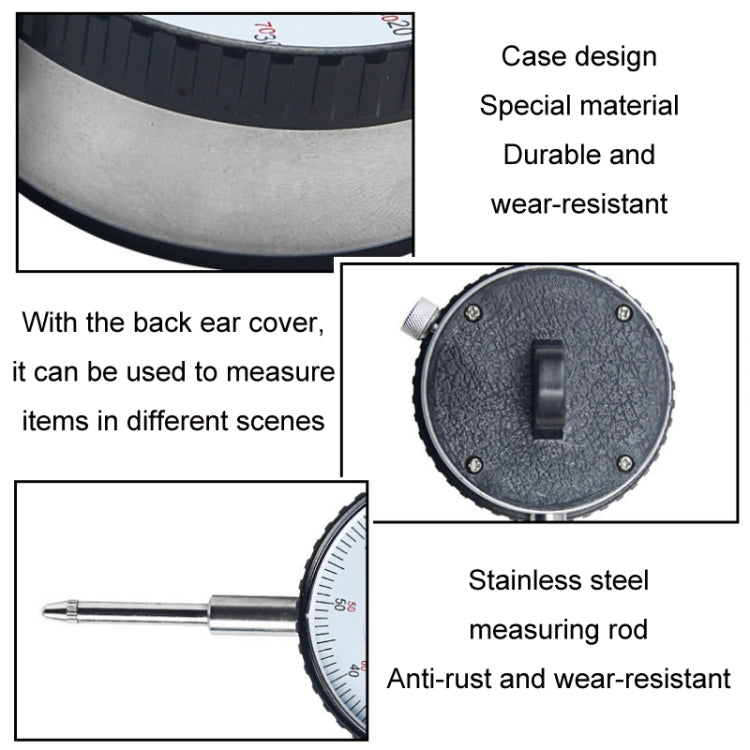 0.01mm High-precision Large Dial Pointer Dial Indicator, Specification: 0-30mm