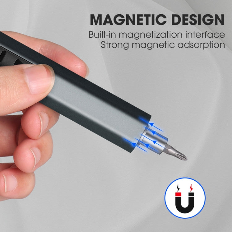 11 In 1 Rechargeable Mini Electric Screwdriver Set With 3LED Lighting