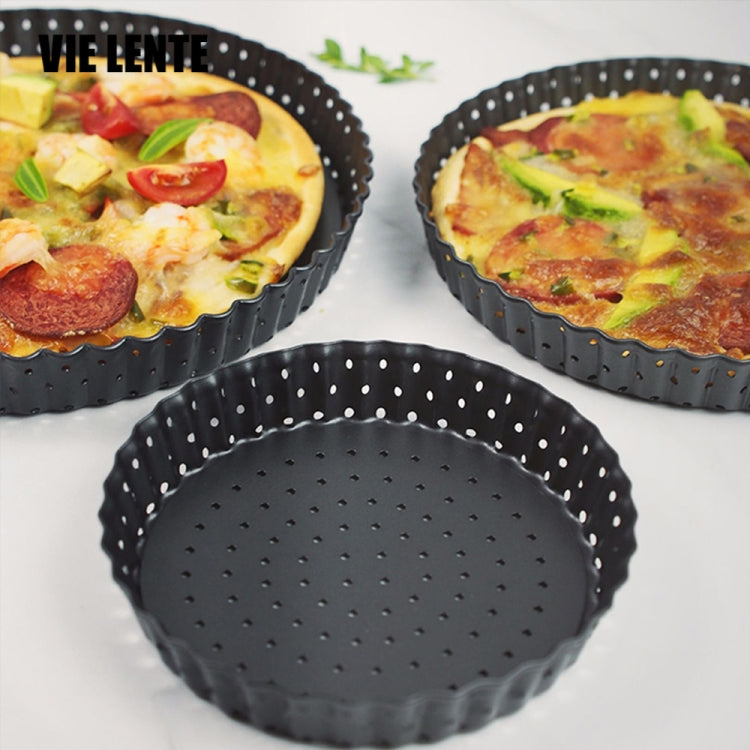 BM1075 Perforated Pizza Pan Kitchen Carbon Steel Non-stick Fruit Pie Mould Bakeware, Specification: 9 inches