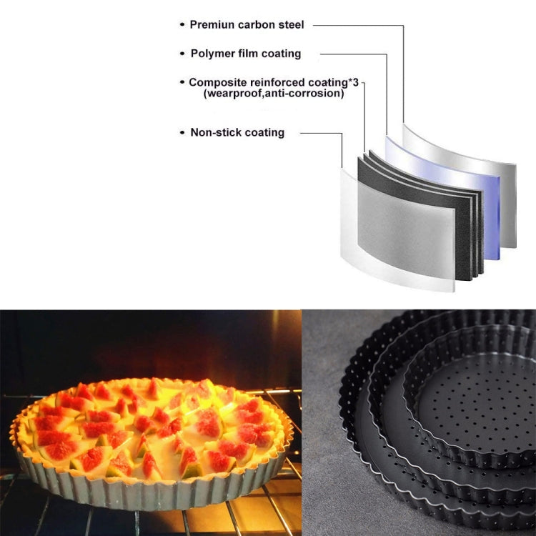 BM1075 Perforated Pizza Pan Kitchen Carbon Steel Non-stick Fruit Pie Mould Bakeware, Specification: 9 inches