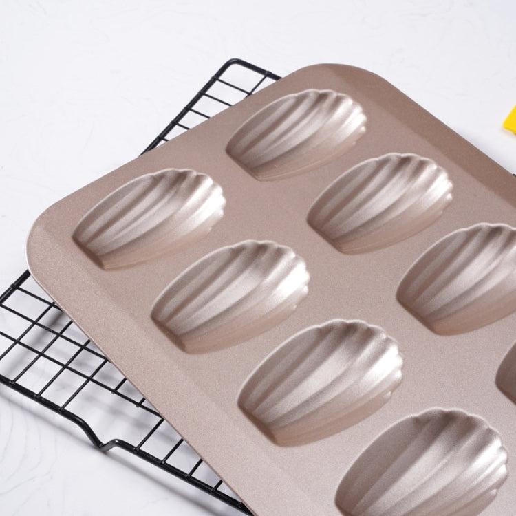 BM1067 Shell Shaped Non-stick Cake Mold Kitchen Biscuit Pan Baking Mold, Specification: Gold