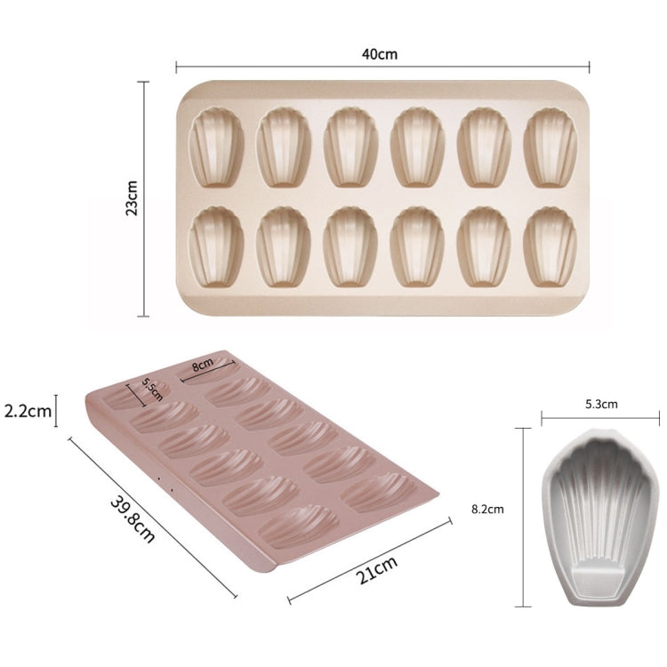 BM1067 Shell Shaped Non-stick Cake Mold Kitchen Biscuit Pan Baking Mold, Specification: White Thicken