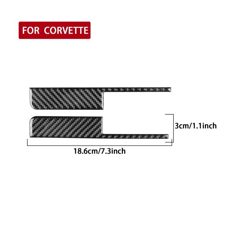 For Chevrolet Corvette C8 2pcs /Set Car Door Lock Switch Sticker - Black
