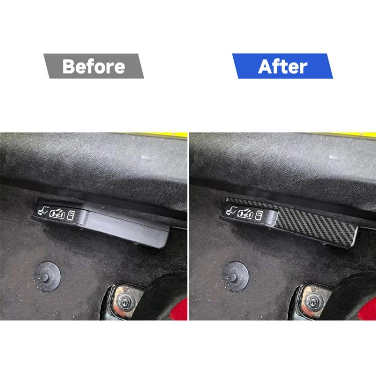 For Chevrolet Corvette C8 2pcs /Set Car Door Lock Switch Sticker - Black
