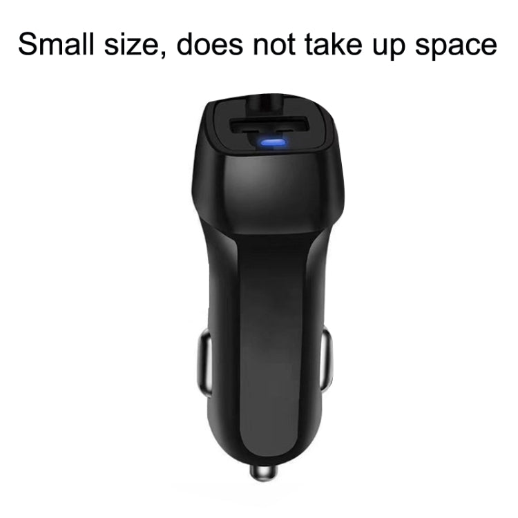 522AL Fast Charging With Cable Car Charging, Output Interface: Micro USB (Black)