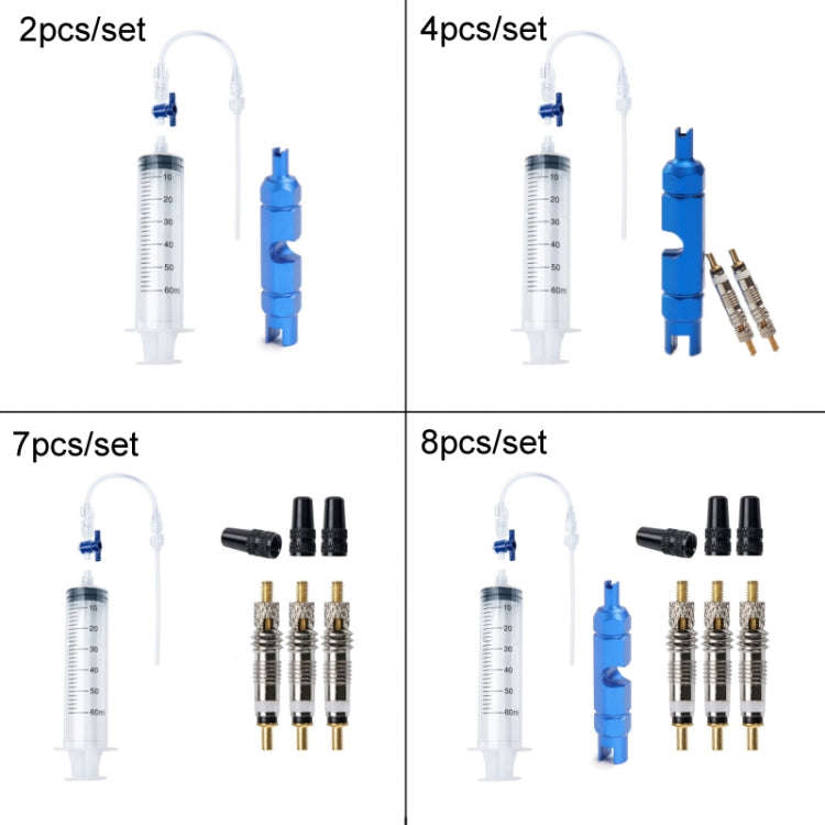 8pcs/set Bicycle Vacuum Sealant Injection Tool With Switch
