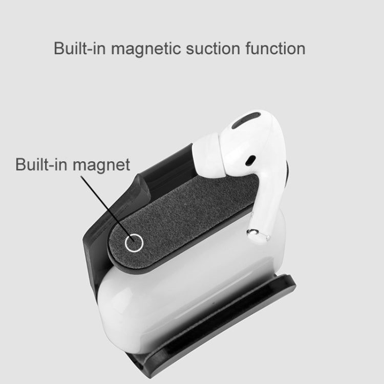 For AirPods Pro Headphone Storage Bracket Magnetic Suction Acrylic Mount(Black)