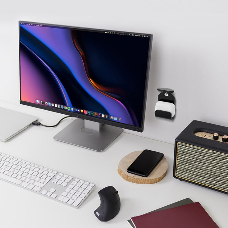 For AirPods Pro Headphone Storage Bracket Magnetic Suction Acrylic Mount(Black)