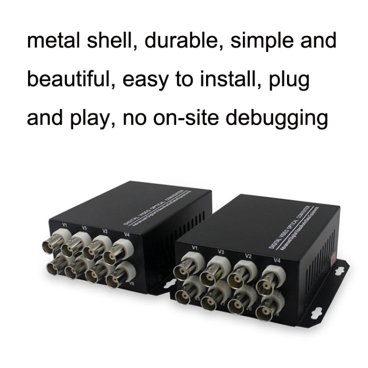 HTB-8V 1pair 20KM FC Pure Video Optical End Machine 8 Monitor Digital Light End Machine