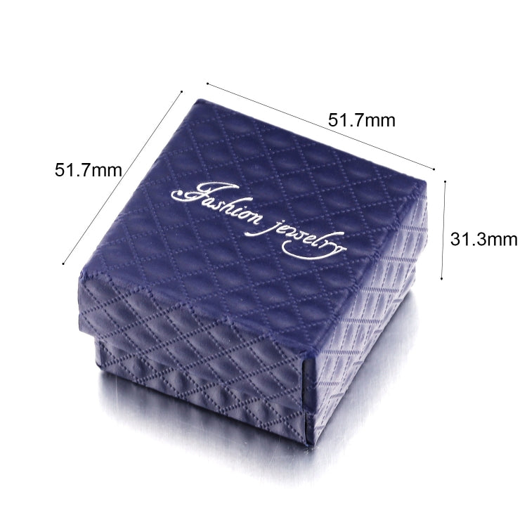 10pcs Simple Jewelry Ring Necklace Square Gift Box, Color: Royal Blue