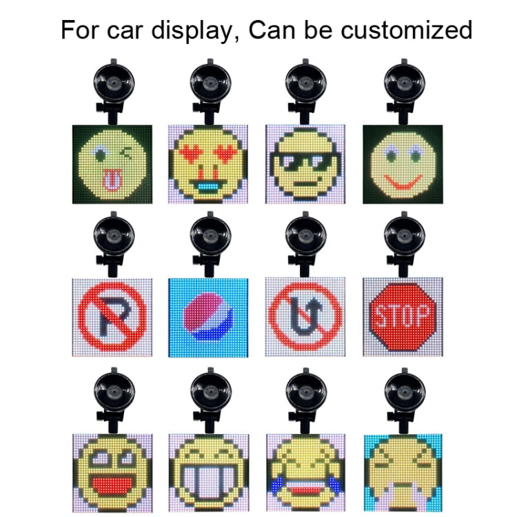 P4-32x32 RGB Full Color Emoji Picture LED Car Display Wireless Transmission Wifi Custom