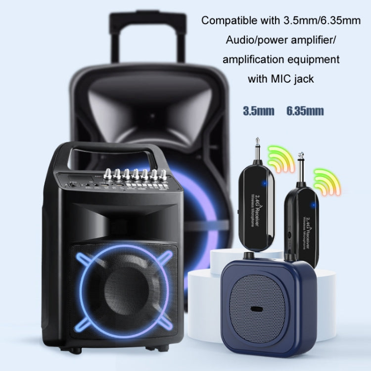 1 for 1 6.35mm Interface Wireless Head-Mounted Condenser Microphone Anti-Howling Loudspeaker