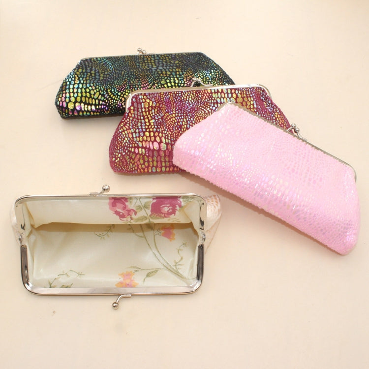 2022-09-2 3pcs Flannel Colorful Leopard Print Ladies Clutch Bag Buckle Coin Purse