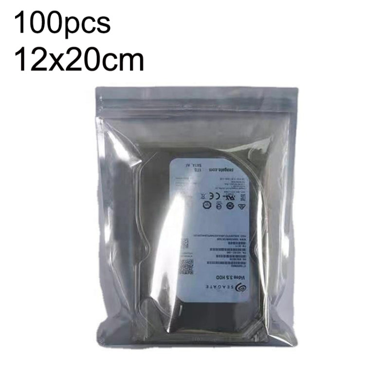 5packs 12x20cm Anti-static Shielding Bag Hard Disk Insulation Bag Electronic Plastic Motherboard Packaging Bag