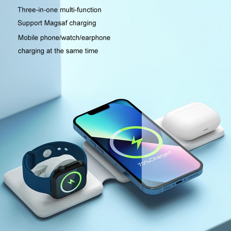 Folding 3 In 1 Wireless Charger For iPhone, Galaxy, Huawei, Xiaomi, LG, HTC and Other QI Standard Smart Phones
