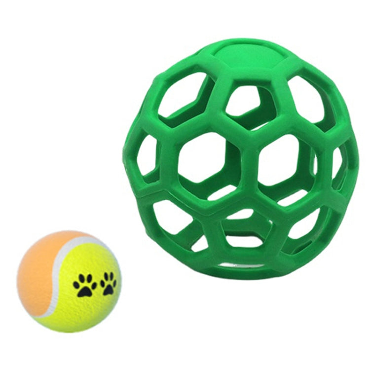1030001 Dog Toy Hollow Ball Bite-resistant Elastic Pet Rubber Toy Balls, Spec: Tennis