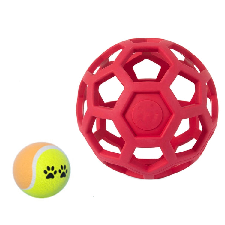 1030001 Dog Toy Hollow Ball Bite-resistant Elastic Pet Rubber Toy Balls, Spec: Tennis