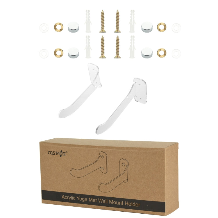 Indoor Acrylic Wall Mount Bracket Yoga Mat Storage Rack