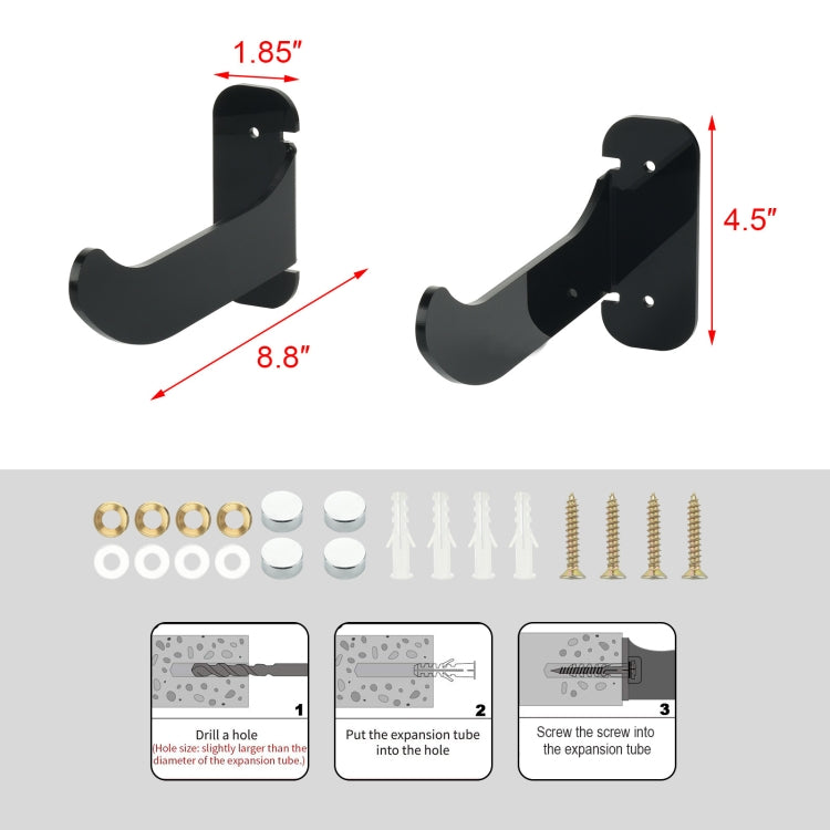 Indoor Acrylic Wall Mount Bracket Yoga Mat Storage Rack